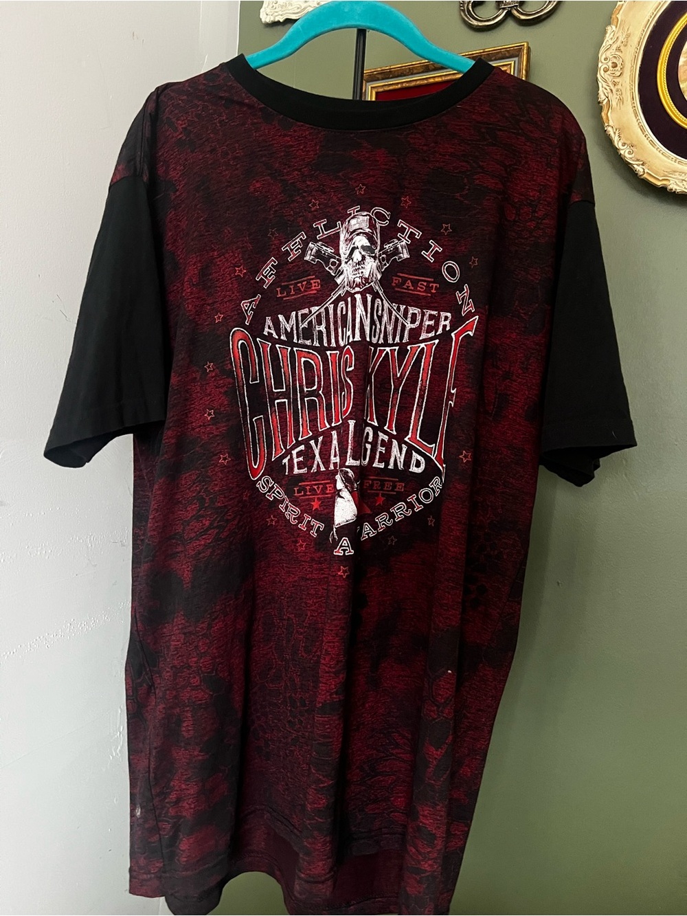 Affliction Red & Black Short Sleeve Graphic Tee